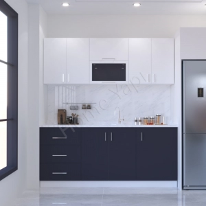 Mutfak Dolabı 200 Cm Makinasız Antrasit resim1