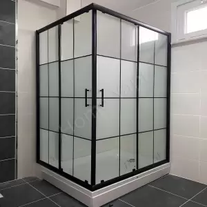 Duşakabin 6 Mm Tamperli Antrasit Kumlu 90×90 resim1