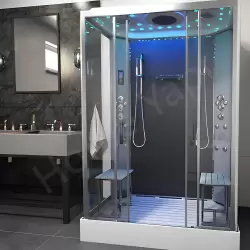 Duşakabin 6Mm Tamperli Gümüş 100×100 Cm resim1