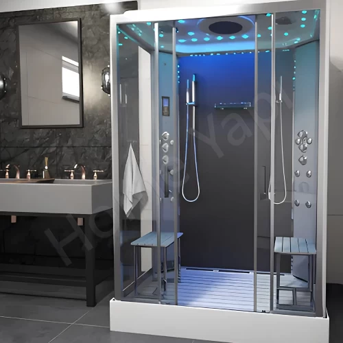 Duşakabin 6Mm Tamperli Gümüş 100×100 Cm