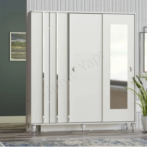 Sürgü Kapak Aynalı Vestiyer Portmanto resim 1