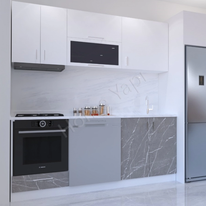 Mutfak Dolabı 200 Cm Venedik Tezgah Dahildir