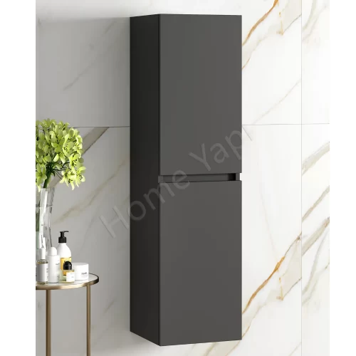 Banyo Boy Dolabı Antrasit Kulpsuz 35 Cm Full Mdf