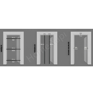 Amerikan Panel Kapı Madran + Aksesuar Dahil resim3