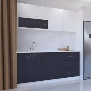 Mutfak Dolabı 180 Cm Hazır Antrasit Tezgah Dahil resim2