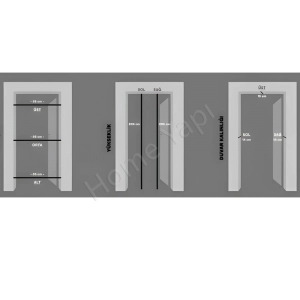 Melamin Kapı Tam Camlı +Aksesuar Dahil resim4