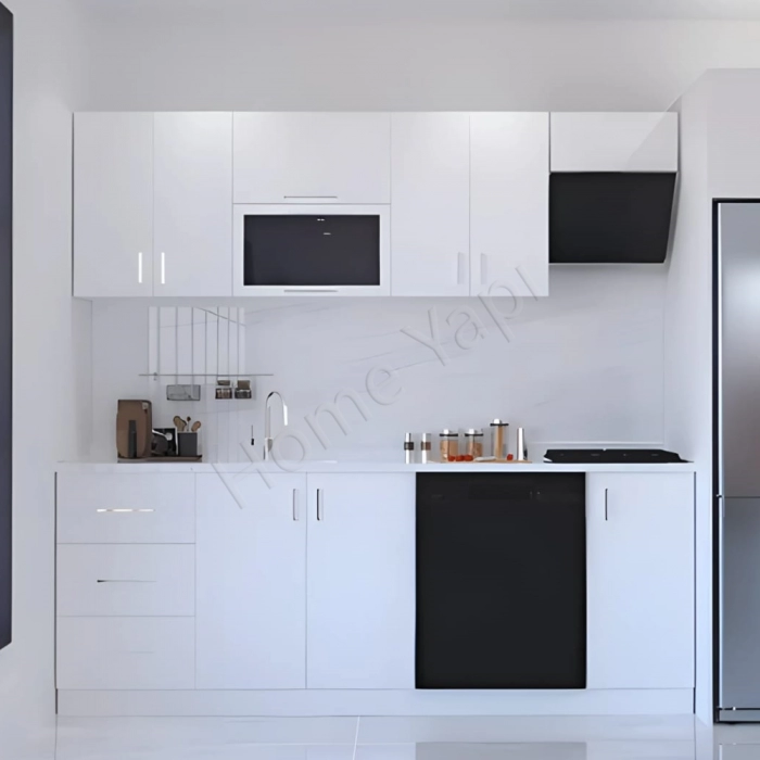 Mutfak Dolabı 230 Cm Beyaz Tezgah Dahildir