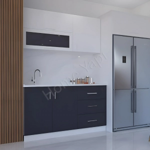 Mutfak Dolabı 150 Cm Hazır Antrasit Tezgah Dahil resim2