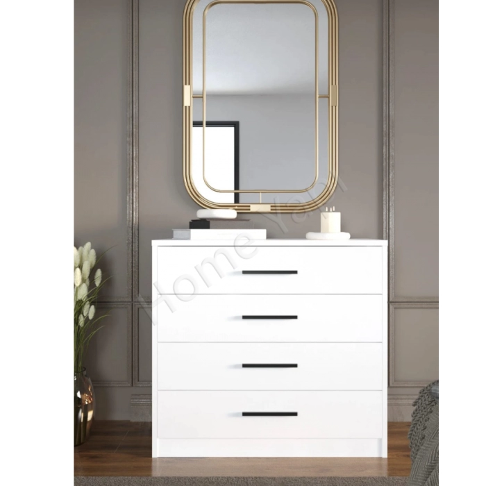 Şifonyer 4 Çekmeceli Komodin Aynalı Bebek Odası