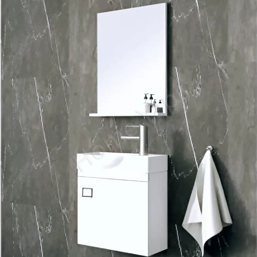 Banyo Dolabı 38 Cm Mini Mdf Lavabo Dahil