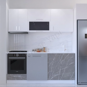 Mutfak Dolabı 200 Cm Venedik Tezgah Dahildir resim2