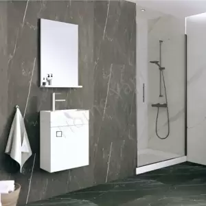 Banyo Dolabı 38 Cm Mini Mdf Lavabo Dahil resim2