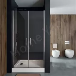 Duşakabin 6Mm Tamperli Antrasit 100×100 Düz resim1