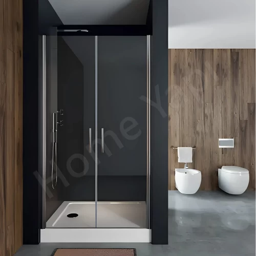 Duşakabin 6Mm Tamperli Antrasit 100×100 Düz