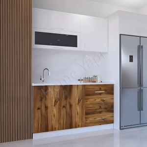 Mutfak Dolabı 150 Cm Hazır Kahve Tezgah Dahil resim2