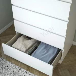 Şifonyer 4 Çekmeceli Beyaz 84 cm resim 2