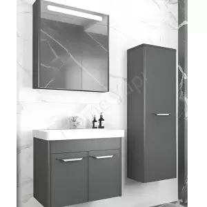 Banyo Dolabı 60 Cm Antrasit Asya Lake Full Mdf resim1