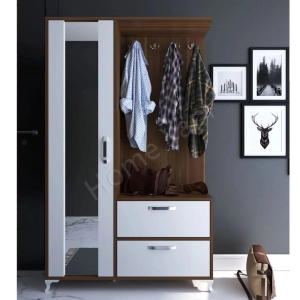 4 Kapaklı Kahve Vestiyer Portmanyo Ayakkabılık resim 3