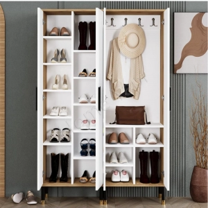 4 Kapaklı Ayakkabılık Vestiyer Portmanto Kahfe resim 3