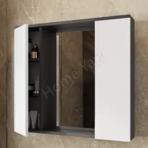 Banyo Dolabı 80 Cm Karen Arya Beyaz Mdf resim2