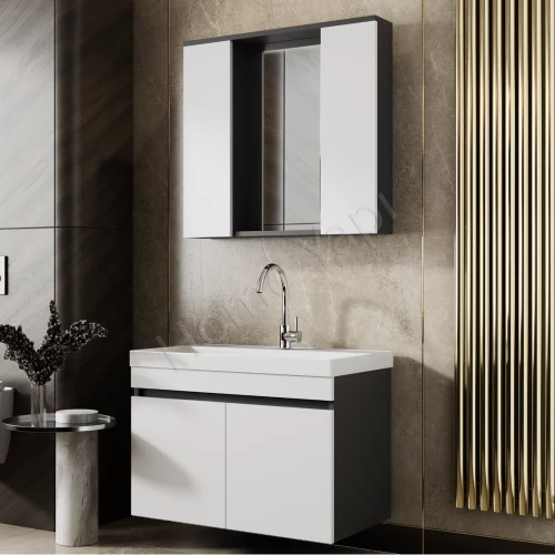 Banyo Dolabı 80 Cm Karen Arya Beyaz Mdf