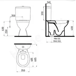 Klozet Takımı Sakovit Alttan Çıkışlı+Iç Takımdahil resim4