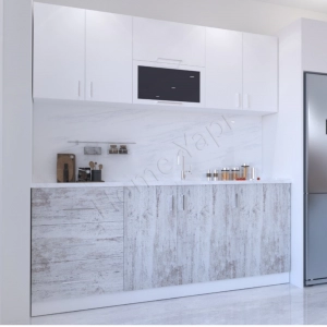 Mutfak Dolabı 200 Cm Makinasız Karbeyaz resim2