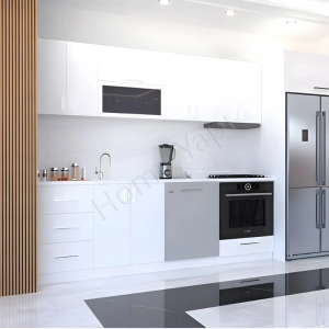 Mutfak Dolabı 250 Cm Full Mdf Beyaz Tezgah Dahil resim2