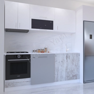 Mutfak Dolabı 200 Cm Karbeyaz Tezgah Dahildir resim2