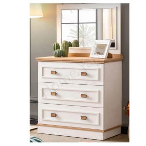 Şifonyer Komodin 3 Çekmeceli Aynalı resim 1