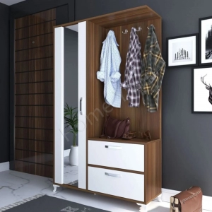 4 Kapaklı Kahve Vestiyer Portmanyo Ayakkabılık resim 4