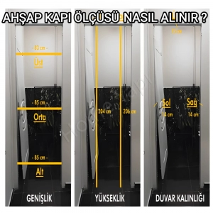 Melamin Kapı Tam Camlı+Aksesuar Dahil resim4