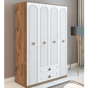 4 Kapaklı 2 Çekmeceli Gardrop Membran Vestiyer resim 1