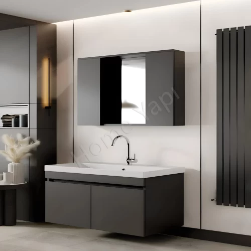 Banyo Dolabı 80 Cm Karen Arya Antrasit Mdf