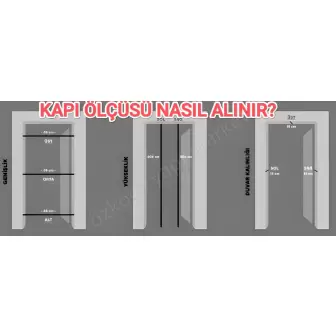 Amerikan Panel Kapı Canik Krem Aksesuar Dahil resim 3