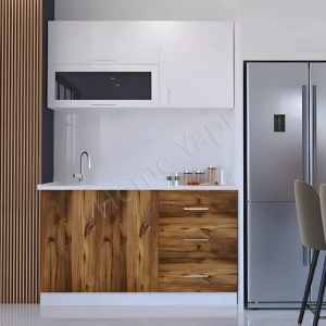 Mutfak Dolabı 150 Cm Hazır Kahve Tezgah Dahil resim1