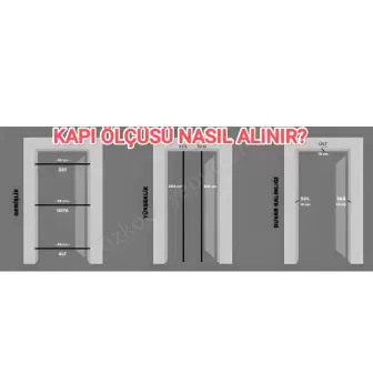 Melamin Kapı 2 Göbek Renkli Çerçeve Tam Takım resim 3