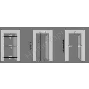 Amerikan Panel Kapı Yavru Kapı +Aksesuar Dahil resim4