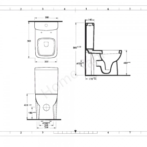 Klozet Ege Tyana Kare Rezarvuar + İç Takım resim3