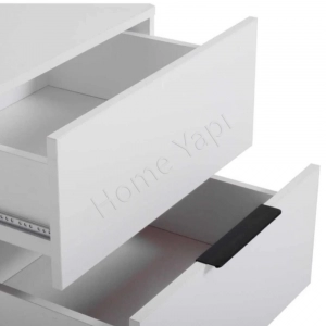 Şifonyer 2 Çekmeceli Beyaz Yatak Odası Bebek Odası resim 3