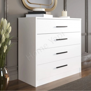 Şifonyer 4 Çekmeceli Komodin Aynalı Bebek Odası resim 3