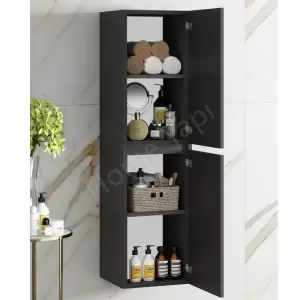 Banyo Boy Dolabı Antrasit Kulpsuz 35 Cm Full Mdf resim2