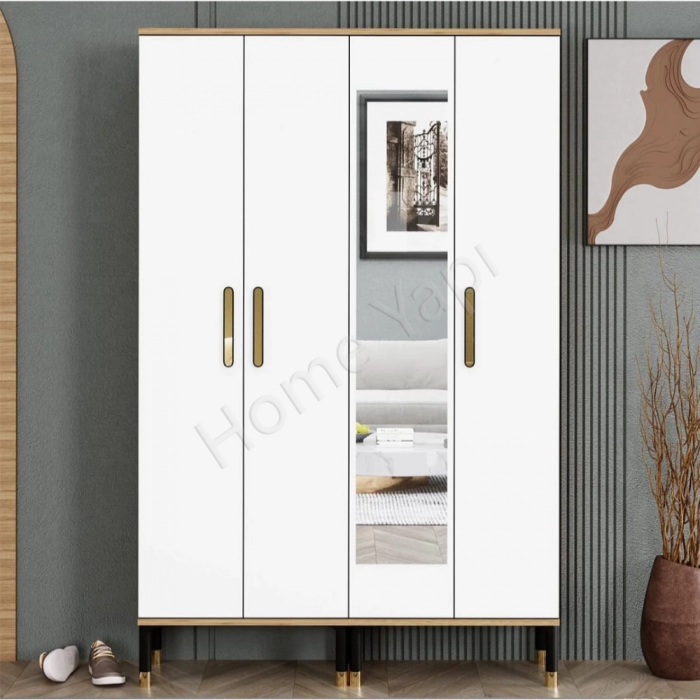 4 Kapaklı Ayakkabılık Vestiyer Portmanto Kahfe