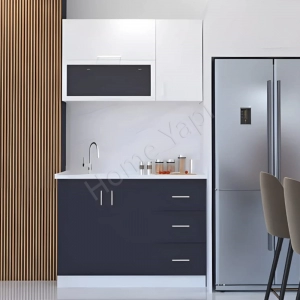 Mutfak Dolabı 120 Cm Hazır Antrasit Tezgah Dahil resim2