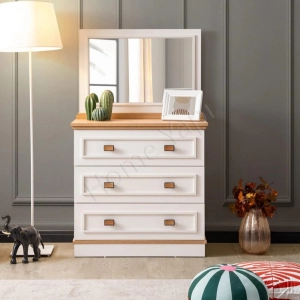 Şifonyer Komodin 3 Çekmeceli Aynalı resim 4